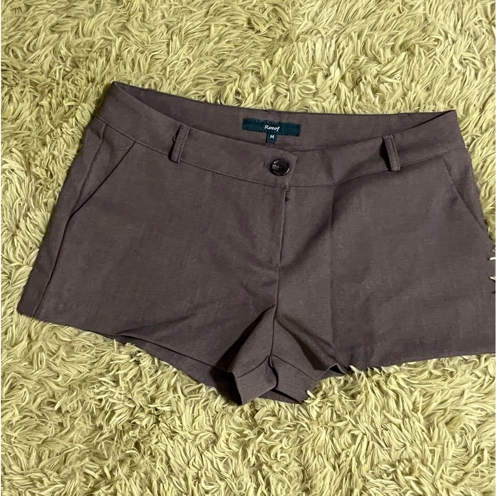 Lewkin Brown Low-Waisted Shorts